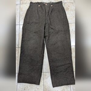 Vintage Wool German Army Pants Dark Green